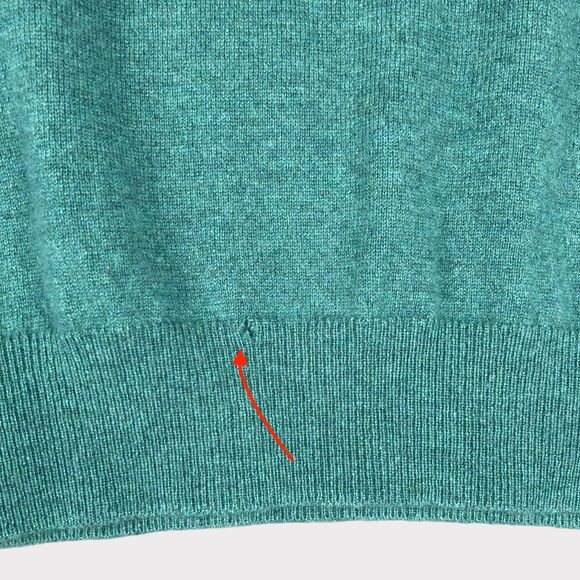 $616 PAUL SMITH 100% CASHMERE Green Crewneck Long Sleeve Sweater Mens Size M - Picture 16 of 16